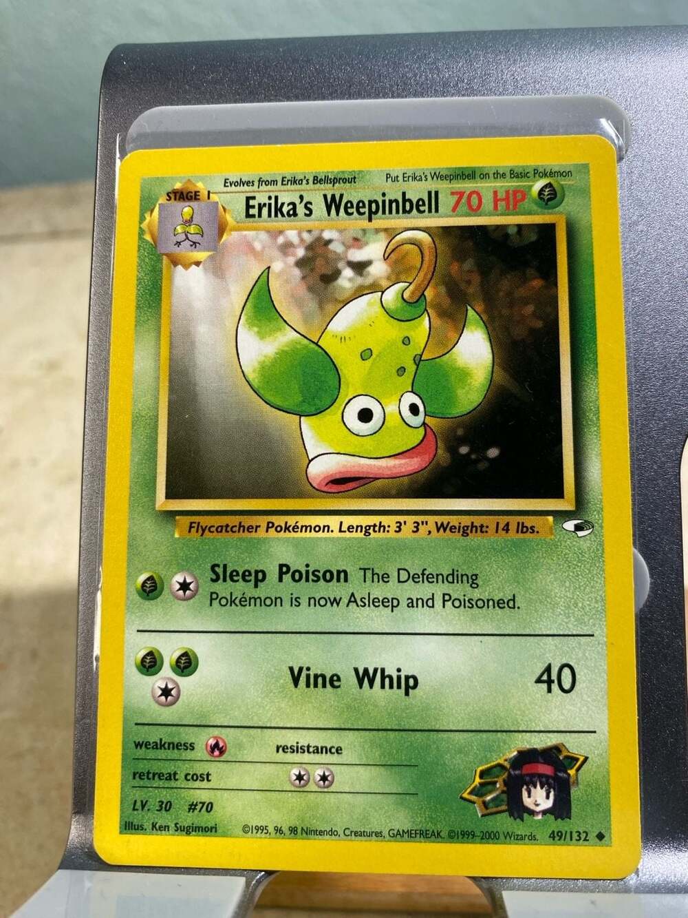 Pokemon Gym Heroes Erika's Weepinbell 49/132 Uncommon Card